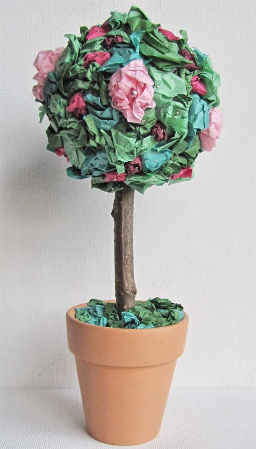 Tissue Flower Topiary Tree
